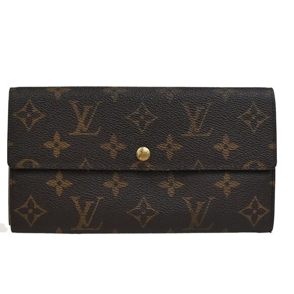 LOUIS VUITTON Porte Monnaie Credit Long Wallet Monogram Leather - Picture 1 of 16